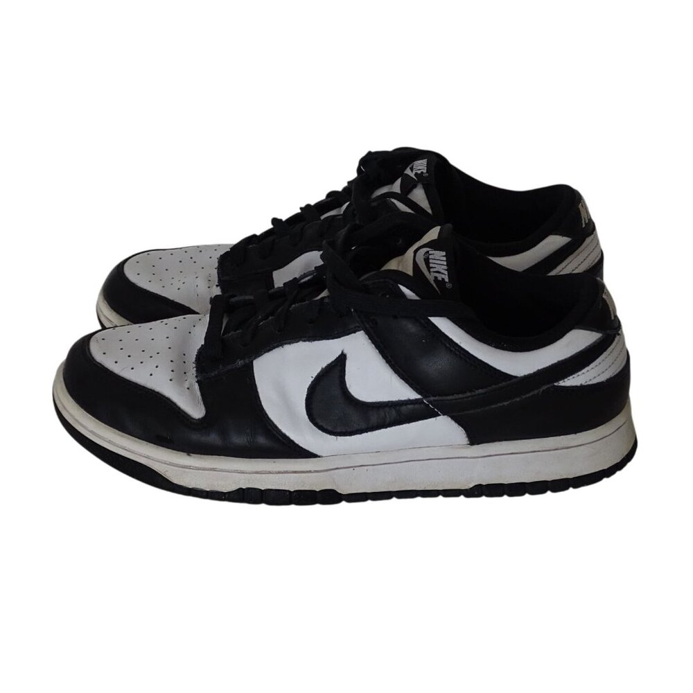 Nike Dunk Low Retro Black White Panda Leather Sneakers Men Size 9.5 DD1391 100 - Picture 3 of 15